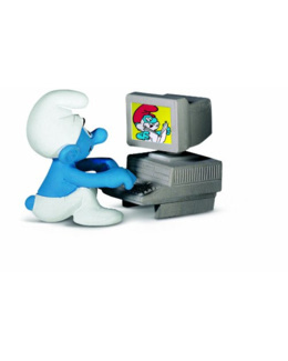 Figurine Schtroumpf ordinateur