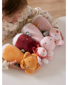 Jeu de quilles en tissu VOYAGE AU PAYS ROSE