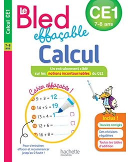 Bled effaçable Calcul CE1