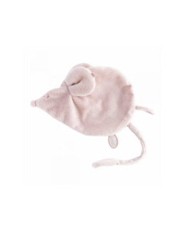Doudou attache-tétine souris Maude - 16 cm