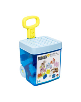 Baril à roulettes Maxi briques animaux Buildibul