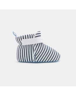 Chaussons valise maternité rayés