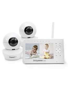 Babyphone vidéo avec écran divisé 4,3“ et 2 caméras