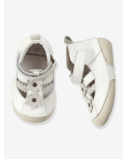 Chaussures cuir bébé fille spécial 4 pattes forme sandales