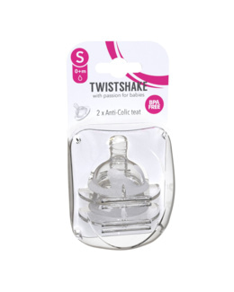 Lot de 2 tétines anti-colique en silicone ultra souple