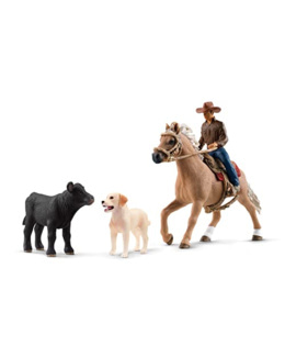 Figurines Aventures d'équitation Western Farm World