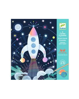 Jeu créatif Cartes à gratter Mission cosmique