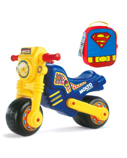 Petite moto Cross + sac à dos Superman