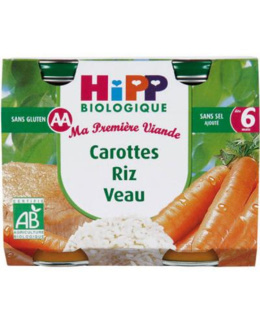 Carottes Riz Veau - 2 pots 190g - 6 mois