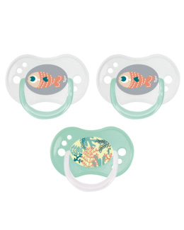 3 Sucettes Jour / Nuit NEW REVERSIBLE Silicone