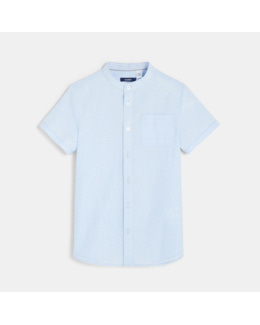 Chemisette col Mao turquoise garçon