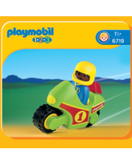 Playmobil 1.2.3 - Pilote / moto de course
