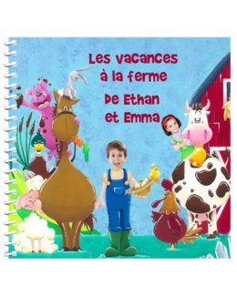 Livre personnalisé pour enfant et sa famille : Vacances à la ferme