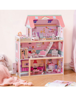 Maison de Poupée en Bois - Jardin Fontaine