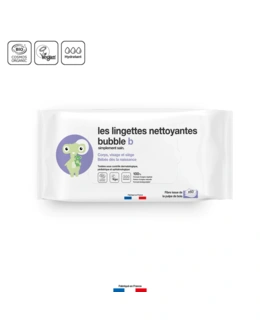 Lingettes nettoyantes biodégradables bébé