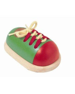 Chaussure en bois à lacer