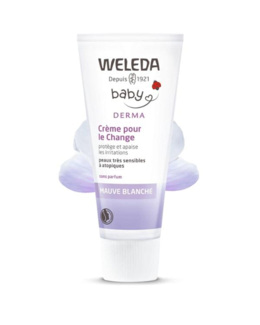 Crème pour le change à la mauve blanche