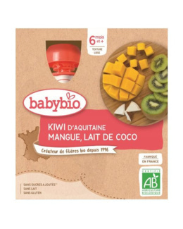 Petits pots Mes Fruits Gourdes Kiwi Mangue Lait de Coco