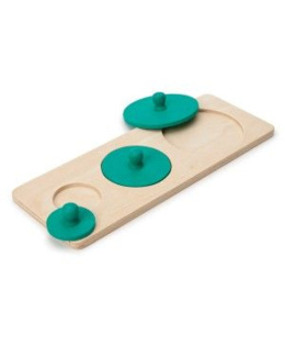 Jeu trio de disques à encastrer Ateliers Montessori