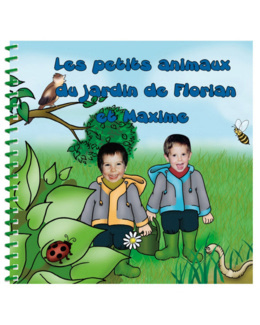 Livre personnalisé pour deux enfants et leur famille : Les animaux du jardin