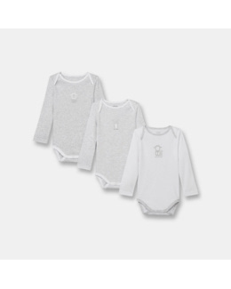 Body manches longues col US (lot de 3)