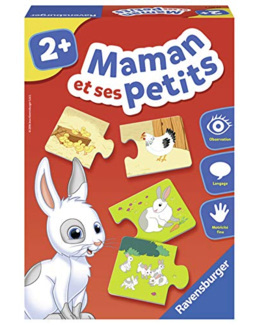Puzzle - Maman et ses petits - Découverte des animaux - 4x2 pièces