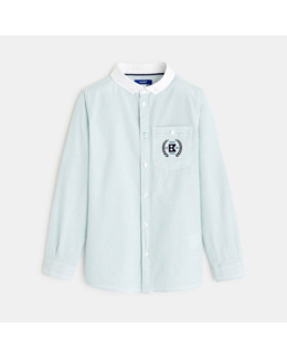 Chemise chic et rayée verte garçon