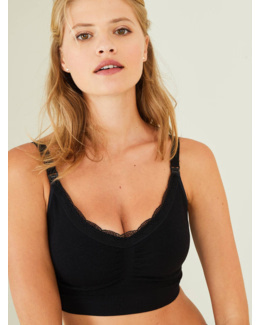 Brassière grossesse et allaitement sans coutures détail dentelle