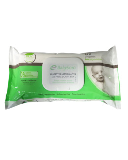 Lingettes nettoyantes à l'huile d'olive bio 