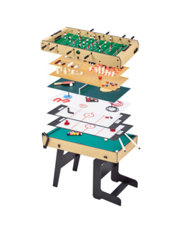 Table multi jeux pliable 16 en 1 pour ado - Baby-foot, ping pong, billard, bowling, palets,...