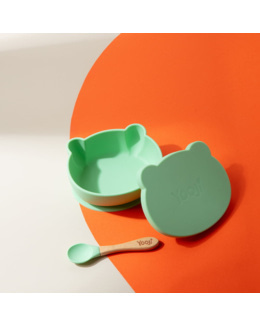 Bol et cuillère en silicone