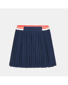 Jupe courte plissée bleue fille