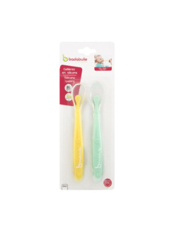 Lot de 2 cuillères bébé en silicone