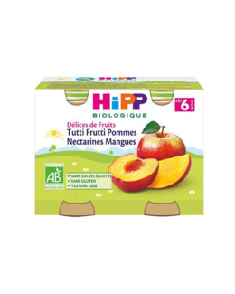 Tutti Frutti Pommes Nectarines Mangues - 2 pots x 190g - dès 6 mois