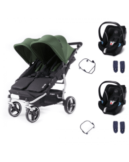 Poussette double Easy Twin 3S Light + 2 coques Cybex Aton 5