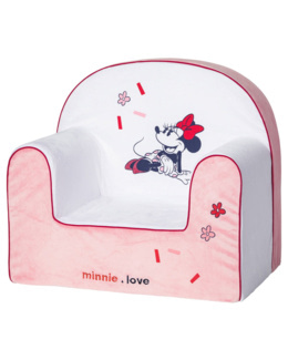 Fauteuil enfant droit en velours Minnie Confettis