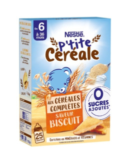 P'tite Céréale aux céréales complètes saveur Biscuit, 0 sucres ajoutés