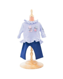 Vêtement pour poupée 38 cm - Blouse lapins et leggins One World One Future