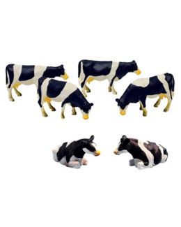 Figurines Vaches noires et blanches