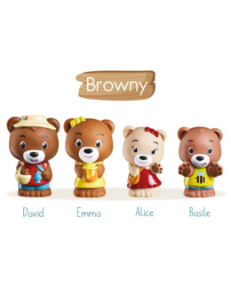4 personnages famille BROWNY - Klorofil