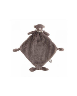 Doudou ours brun-gris Noann - 35 cm