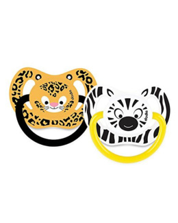 Sucette physiologique +6 mois Duo Jungle (silicone)