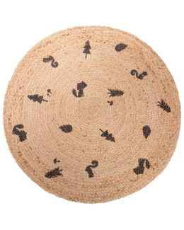 Tapis de chambre rond en jute Nos Petits Amis