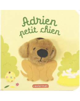 Livre marionnette Adrien, petit chien
