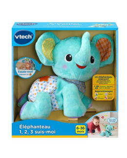 Peluche interactive Eléphanteau 1,2,3 suis-moi