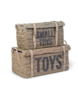 Lot de 2 paniers de rangement en paille