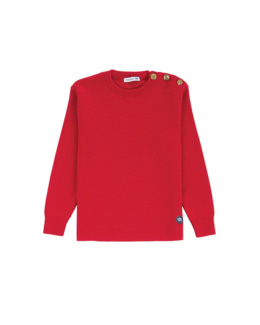 Pull Marin uni "Riec" Kids - laine - Braise