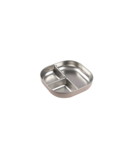 Assiette compartimentée en inox micro-ondable