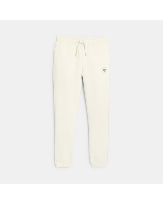 Pantalon de jogging uni blanc fille