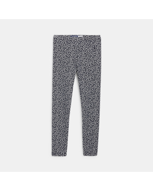 Legging imprimé bleu fille
